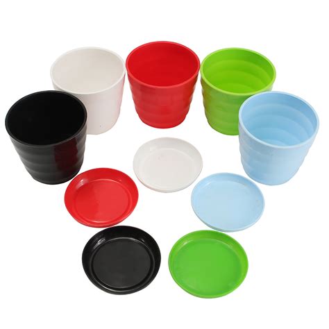 These plastic nursery pots size 8cm*9cm(l*h), small pots, perfect size to start s in,suitable for small size. Small Plastic Plant Pot Colorful Flower Pot Durable ...