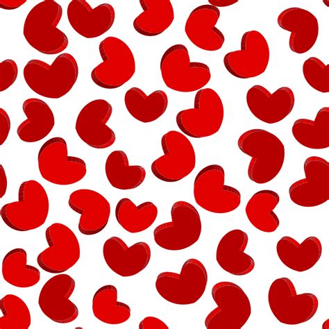 Red Hearts Seamless Pattern Openclipart
