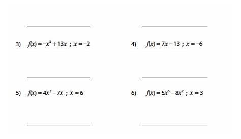 functions algebra 1 worksheets