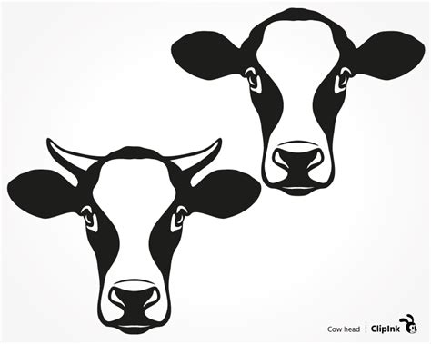 Cow head svg, heifer svg, calf svg | svg, png, eps, dxf, pdf - ClipInk