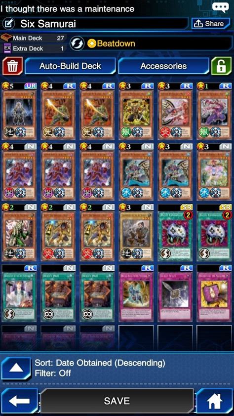 Six Samurai Deck Yu Gi Oh Duel Links Amino