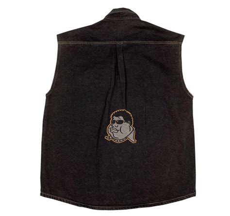 Vintage Fat Albert Black Denim Vest Size Xl — Roots