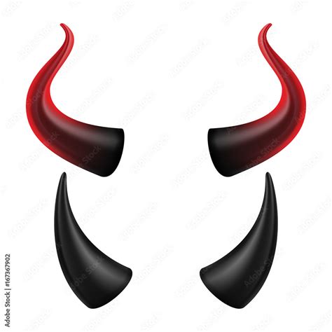 Devil Horns Vector Halloween Evil Horns Sign Icon Isolated On White