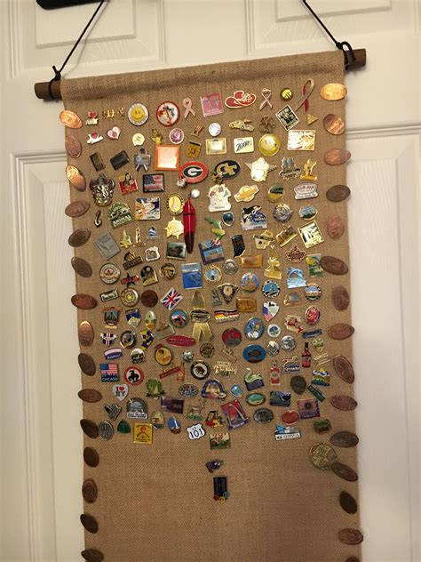 Found A Way To Display My Collection Of Lapel Pins And Pennies Took A