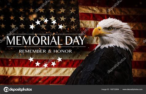 American Flag With The Text Memorial Day Stock Photo By ©kesu01 196732664