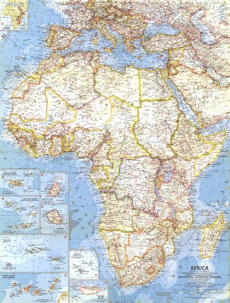 Africa 1960 Wall Map By National Geographic Mapsales