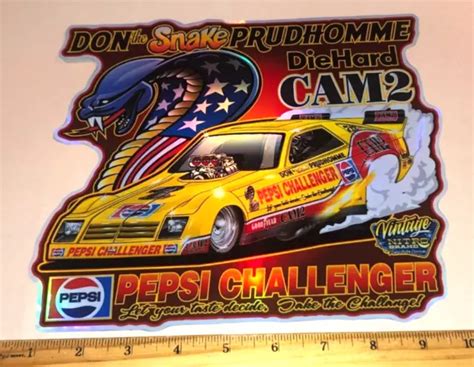 Extra Large Don Snake Prudhomme 1982 Pepsi Challenger Diecut