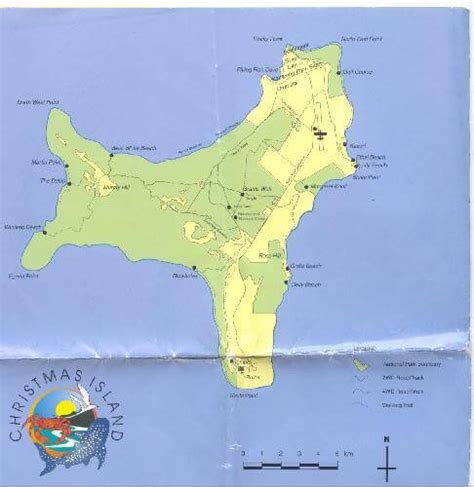 Click on the info icons for more information about a location. Christmas Island Map