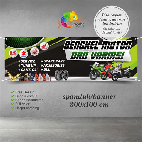 Jual Spanduk Banner Bengkel Motor Dan Variasi Indonesia Shopee Indonesia
