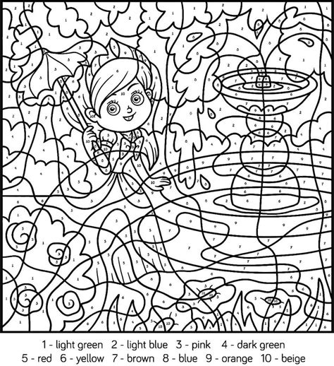 Princess Color By Number Coloring Pages Free Printable Coloring Pages