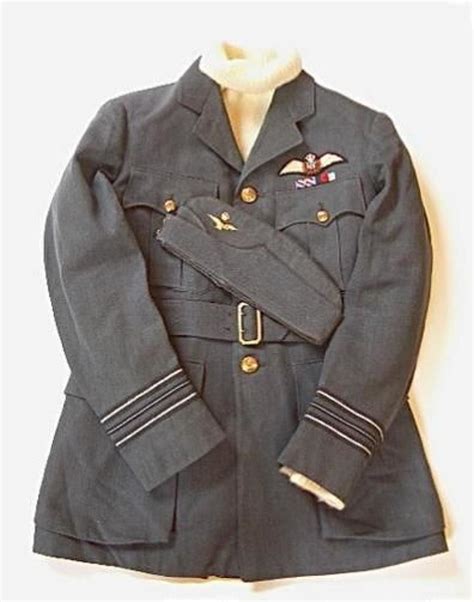 Ww2 Period Raf Pilots Service Dress Tunic And Side Cap