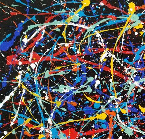 Orange Jackson Pollock Best Paintings Pollock Style Painting L618