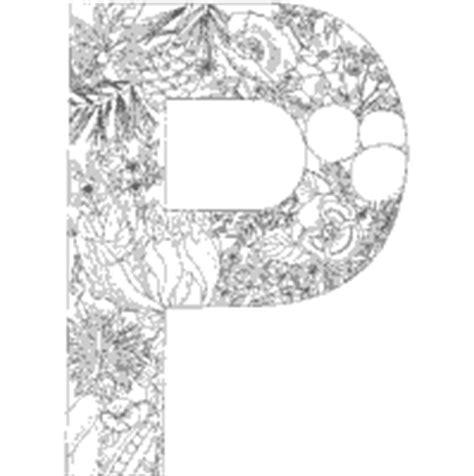 Plant Alphabet, Letter P » Coloring Pages »