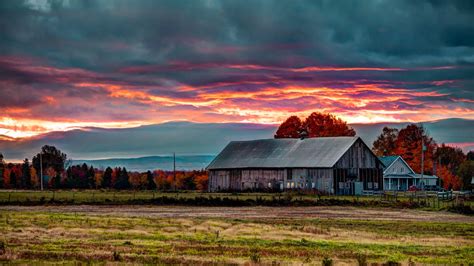 HD Wallpapers Farmhouse Sunset HD Wide