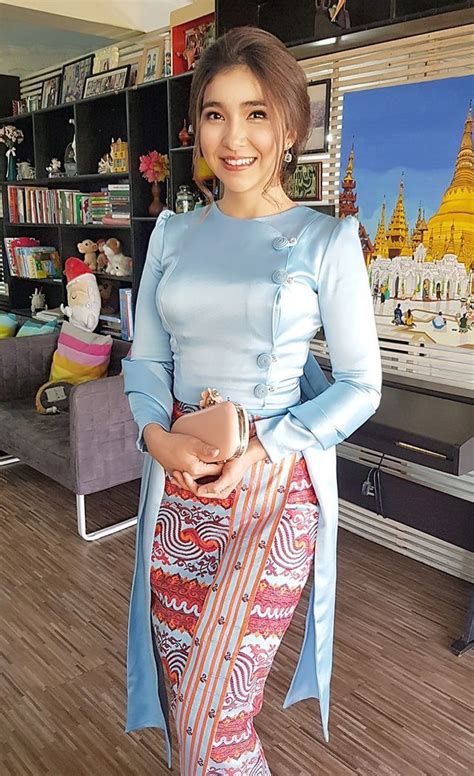Myanmar Traditional Dresses Designs Myanmar Dress Design Burmese