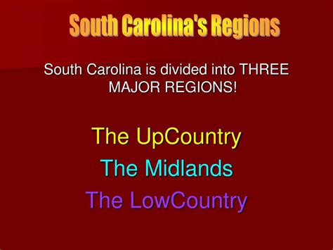 Ppt South Carolina Regions Powerpoint Presentation Free Download