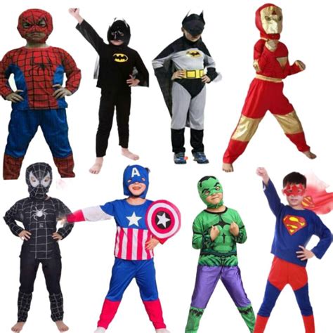 Superhero Costume For Kids With Mask Shopee Philippines