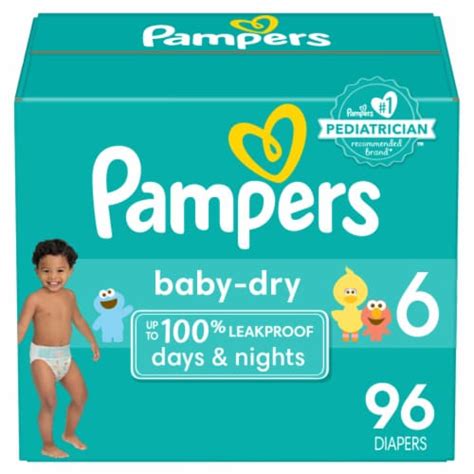 Pampers Baby Dry Diapers Size 6 96 Count Kroger