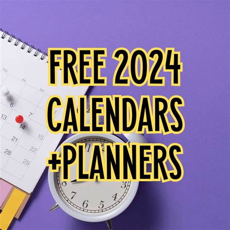 Free Printable 2024 Calendar Planner Cute Freebies For You