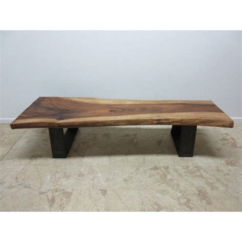 Solid steel and reclaimed lumber composition. Vintage Walnut & Steel Reclaimed Wood Live Edge Coffee ...