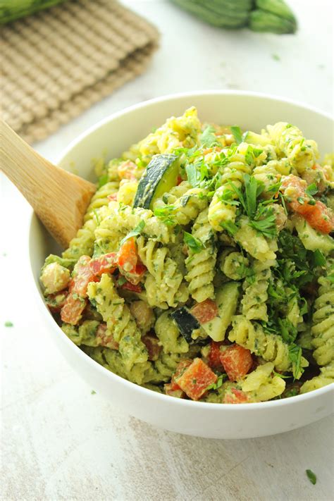 Minute Pesto Pasta Salad From The Fitchen