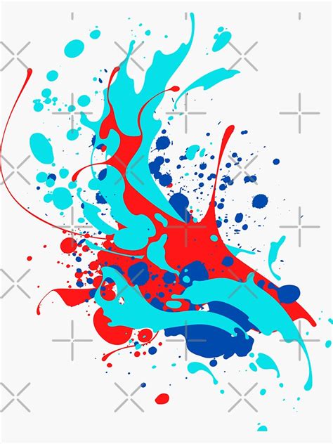 Colorful Splash Of Paint Design Sticker For Sale By Bermygirl Redbubble