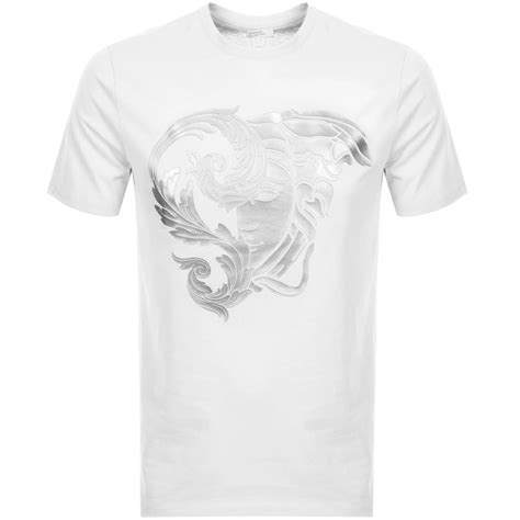 Versace Cotton Medusa Logo T Shirt In White For Men Lyst