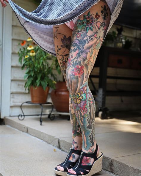 pin on tattooed legs
