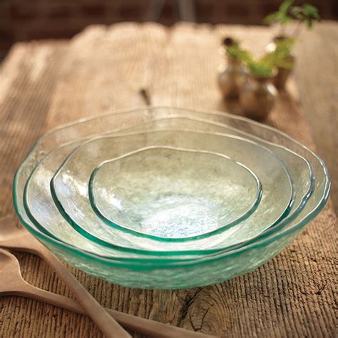 Small Clear Handmade Glass Bowls Salt By Annieglass
