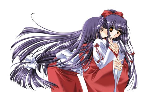 Fond Décran Anime Fille Couple Kimonos Baiser Cheveux 1920x1200