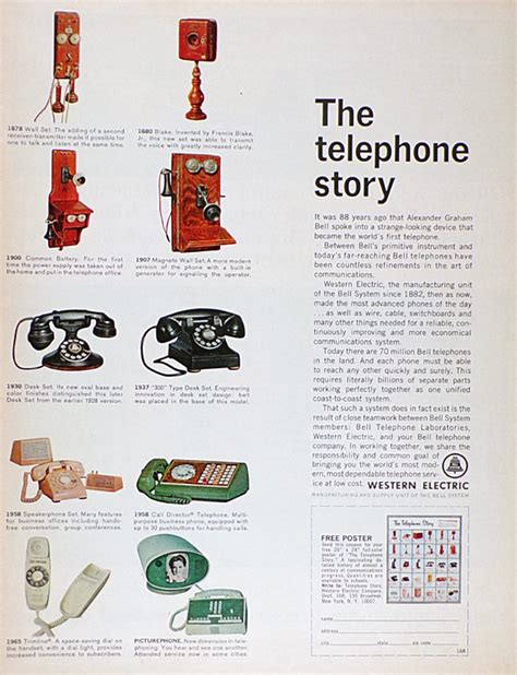 1964 Western Electric Ad ~ Telephone Timeline Vintage Ads Misc
