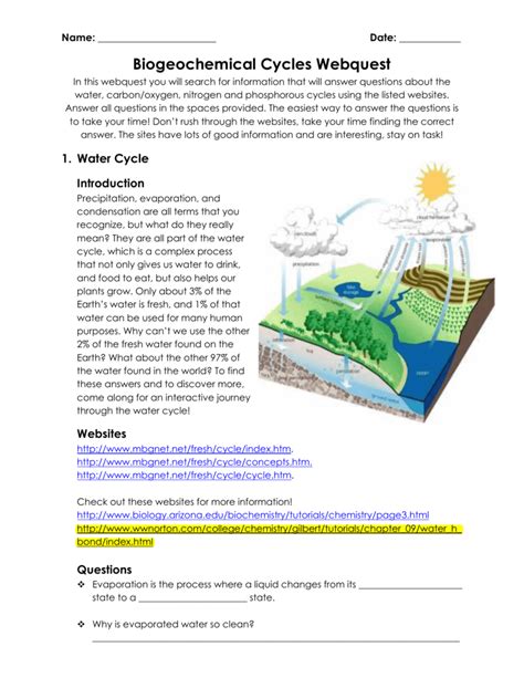 Energy flows directionally through ecosystems, entering as sunlight (or inorganic molecules for chemoautotrophs). Biogeochemical Cycles Webquest