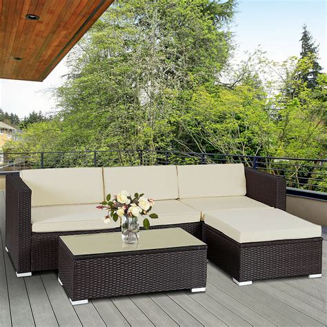 Whether you are just lounging, or entertaining friends, at home has patio collections in many styles and colors that match your outdoor needs. Costway 5-piece Patio Furniture Set Rattan Wicker Table ...