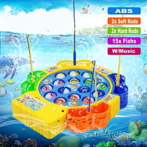 Electronic Magnetic Fishing Toy Muscial Magnet Fishing Game Plastic