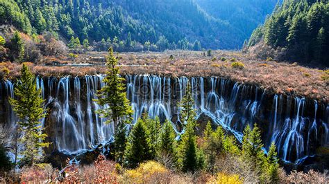 Jiuzhaigou Waterfall Photo Imagepicture Free Download 500359488