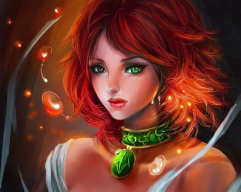 Red Haired Fantasy Girl Wallpaper Хочу здесь побывать