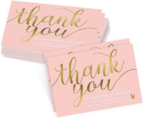 Buy 100pcs 2x35 Inch Thank You For Your Support Business Cards Thanks