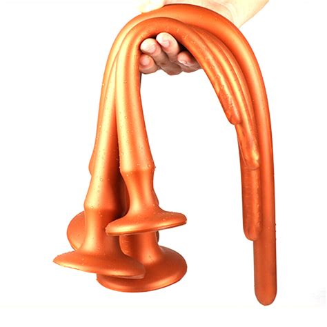 Soft Bendable Squeezable XL Extra Long Anal Beads Butt Plug Dildo Sex