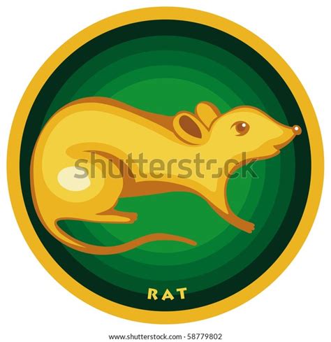 Rat Zodiac Icon Vector Stock Vector Royalty Free 58779802 Shutterstock