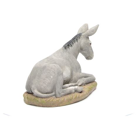 Donkey In Resin By Martino Landi For Nativities Of 50cm Online Sales