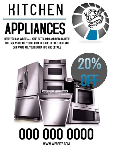 Kitchen Appliances Flyer Template Postermywall