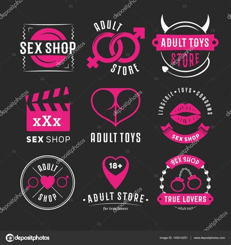 Adult Sex Shop Logos — Stock Vector © Nihilart 145414251