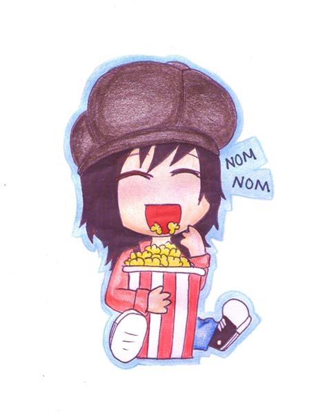 Requestizzy Eating Popcorn By Mad Foxy On Deviantart