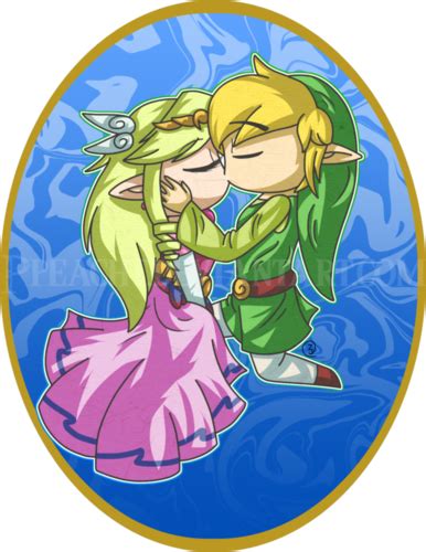 Toon Link And Toon Zelda Kiss The Legend Of Zelda The Wind Waker