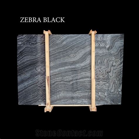 Zebra Black Marble Slabs From Turkey
