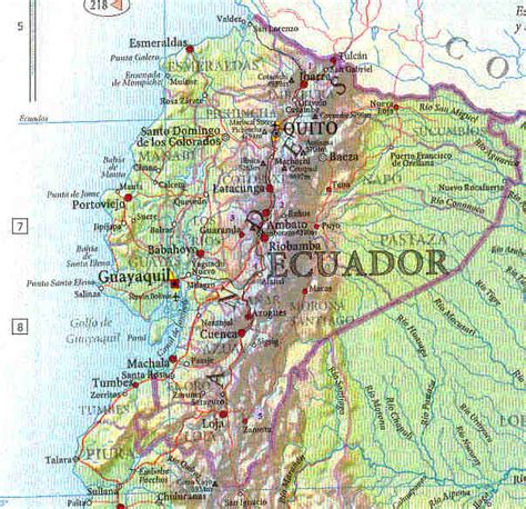 Las Ciudades De Ecuador Mapa