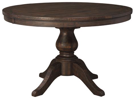 Trudell Solid Wood Pine Round Dining Room Pedestal Extension Table