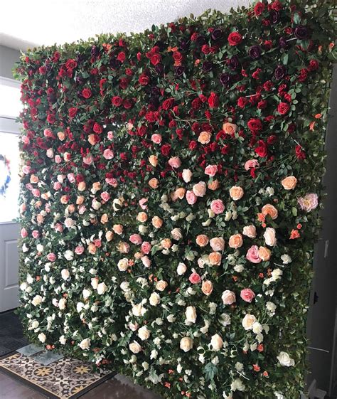 Ombré Rose Flower Wall Bloom Screens