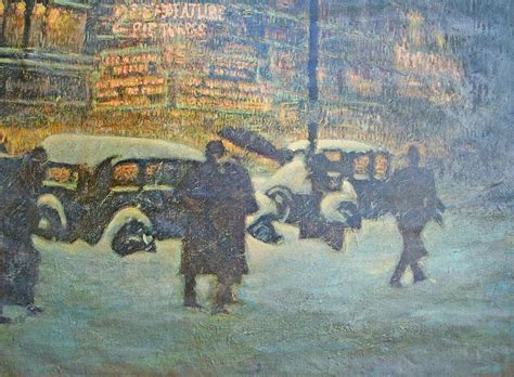 New York City Snow 1940s Painting By Henry Goode Fine Art America