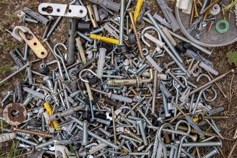 Metal Fasteners Assortment Fasteners Fittings Stock Photo Image Of